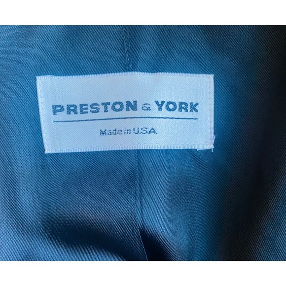 Preston & York Vintage Full Wool Pea Coat Pockets Lined Black Ladies M USA Made - Picture 9 of 10